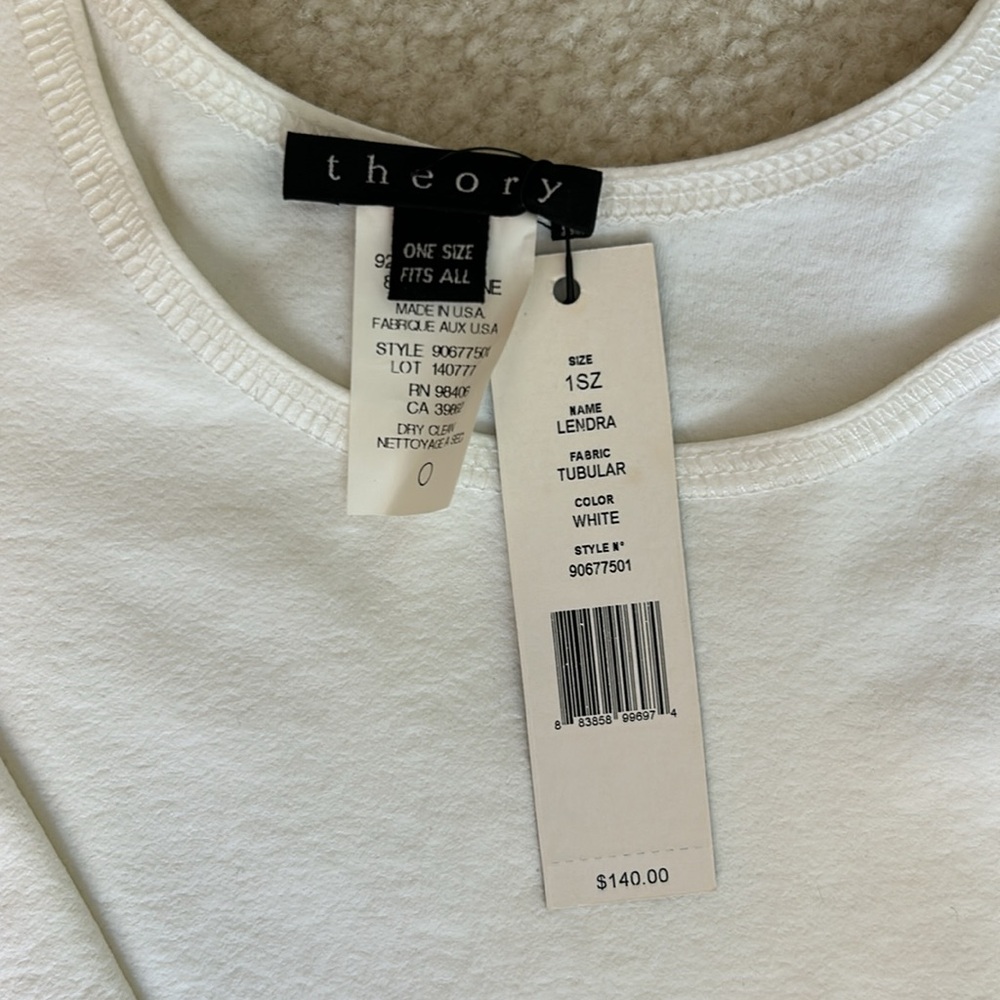 TWO Theory stretch shirts. One is navy and one is white. One size - Picture 5 of 5